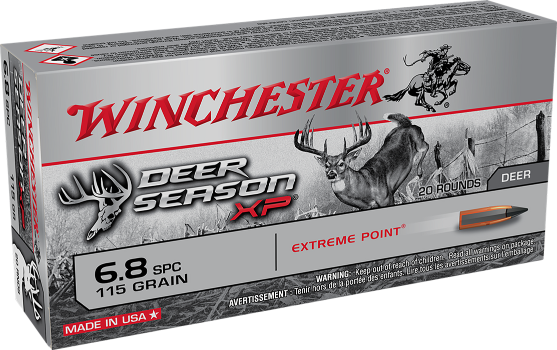 Winchester Ammo Deer Season Xp, Win X68spcds      6.8spc 115 Expt    20/10  Deer