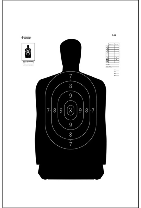 Action Target Inc B-34, Action B-34      Black  Targets             100 Bx