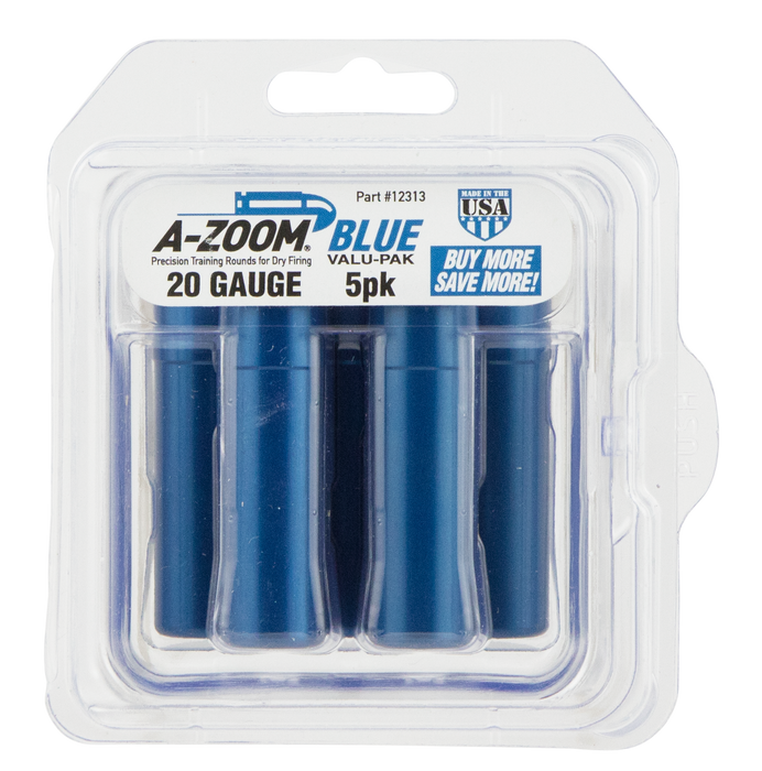 A-zoom Shotgun Training Rounds, Azoom 12313      Blue Snap Caps 20ga           5pk