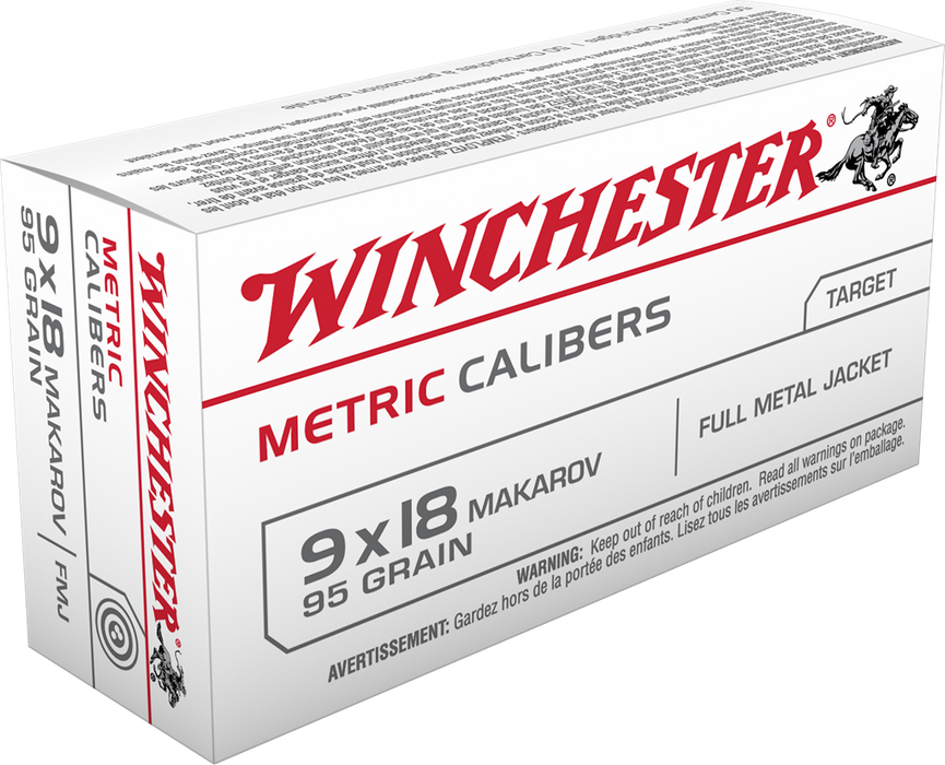 Winchester Ammo Usa, Win Mc918m    9x18mak     95 Fmj Met 50/20