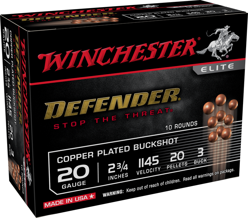 Winchester Ammo Defender, Win Sb203pd    Dfndr   Cp   3  Buck  10/10