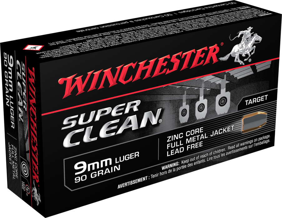 Winchester Ammo Super Clean, Win W9mmlf    9mm      90 Fmj Nt     50/10