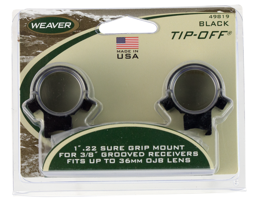 Weaver Mounts Scope Ring Set, Weav 49819 Pro View Mnt 1in Tip-off