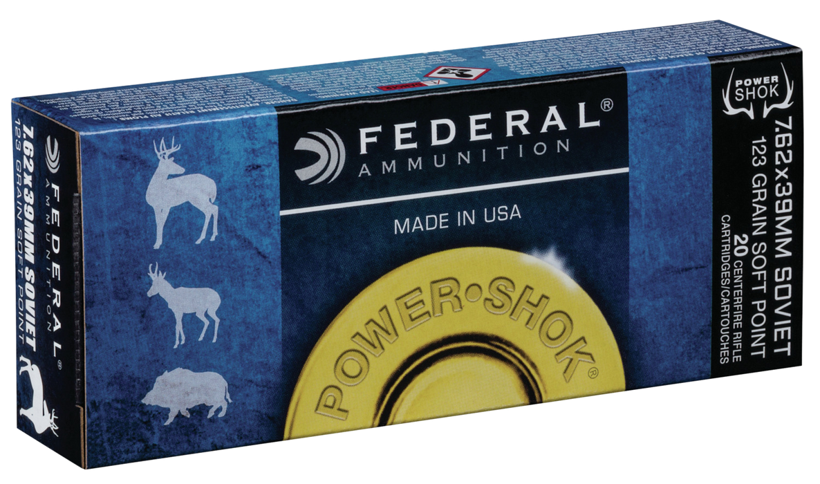 Federal Power-shok, Fed 76239b         7.62x39 123 Sp           20/10