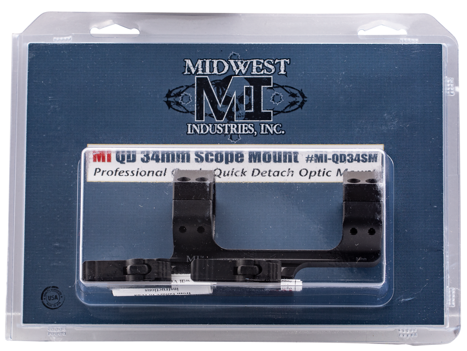 Midwest Industries Inc Quick Detach, Midwest Mi-qd34sm       34mm Qd Scp Mnt 1.5 Offset