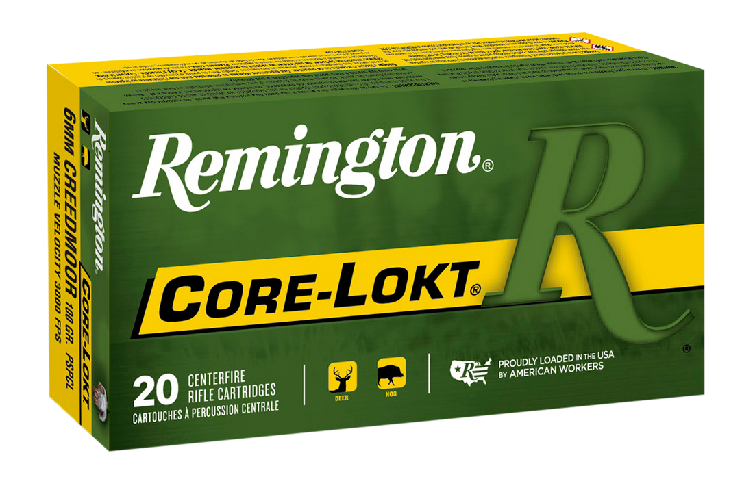 Remington Ammunition Core-lokt, Rem 29049 R6cm01  6mmcrd   100 Pspcl        20/10