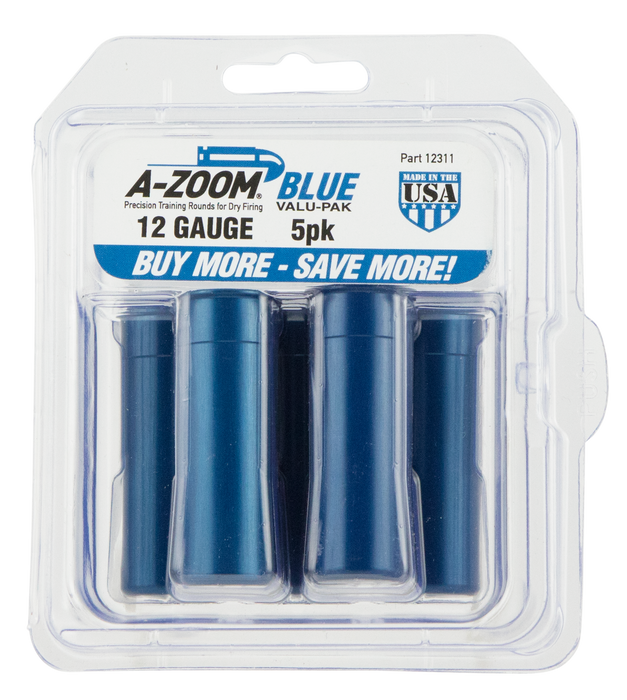 A-zoom Shotgun Training Rounds, Azoom 12311      Blue Snap Caps 12ga           5pk