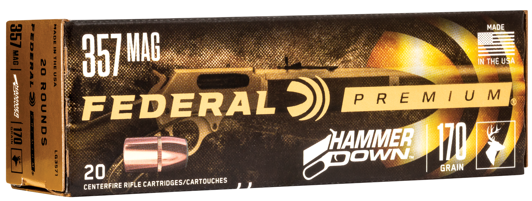 Federal Premium, Fed Lg3571       357       170 Hammer Down  20/10