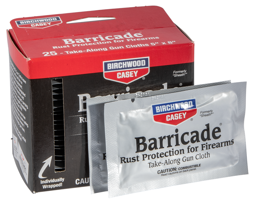 Birchwood Casey Barricade, Bir 33025 Bta25 Barricade Wipes       25pk