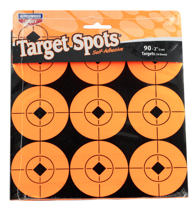 Birchwood Casey Target Spots, Bir 33902 Target Spots 2"  Orange             90pk