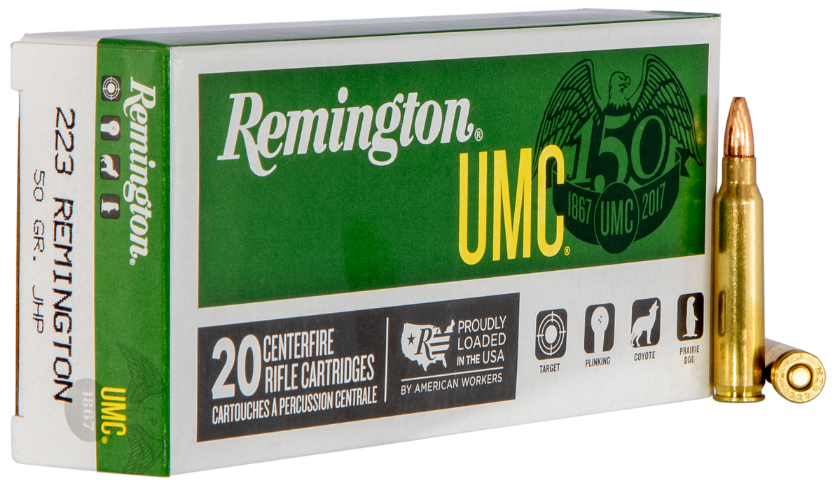 Remington Ammunition Umc, Rem 23812 L223r8    Umc 223         50 Jhp  20/10