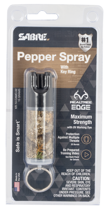 Sabre Camo Pepper Spray, Sec Kr14camo02 Camo Key Ring Pepper Spray