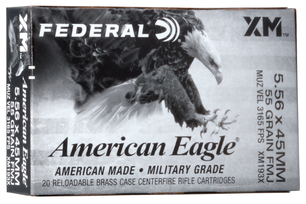 Federal American Eagle, Fed Xm193x       5.56     55 Fmjbt         20/25