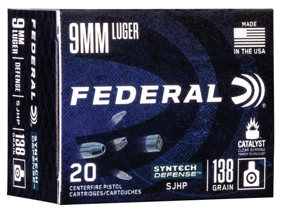 Federal Syntech, Fed S9sjt1       9mm       138 Sjhp        20/10