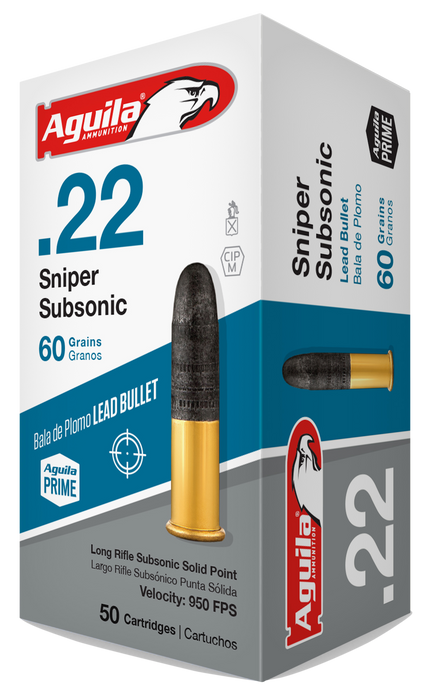 Aguila Sniper Subsonic, Aguila 1b220112 22 Sss       60             50/20