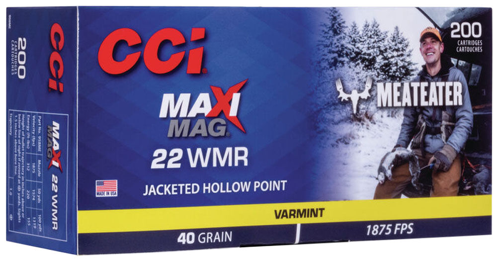 Cci Maxi-mag, Cci 958me 22wmr Maximag 40 Jhp Meateater   200/10