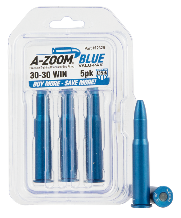 A-zoom Rifle Training Rounds, Azoom 12329      Blue Snap Caps 30-30          5pk