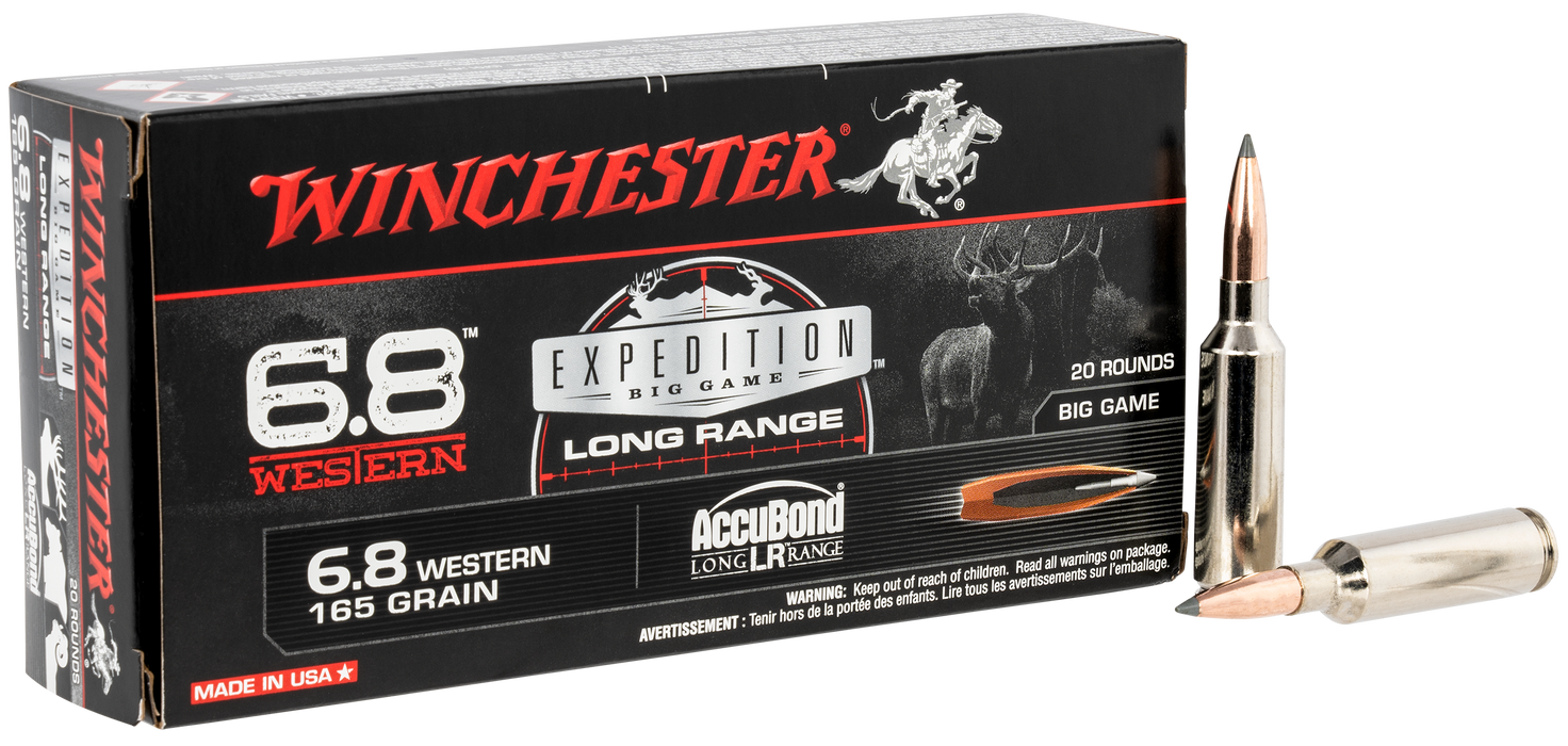 Winchester Ammo Expedition Big Game, Win S68wlr        6.8 Wstrn 165abst  20/10