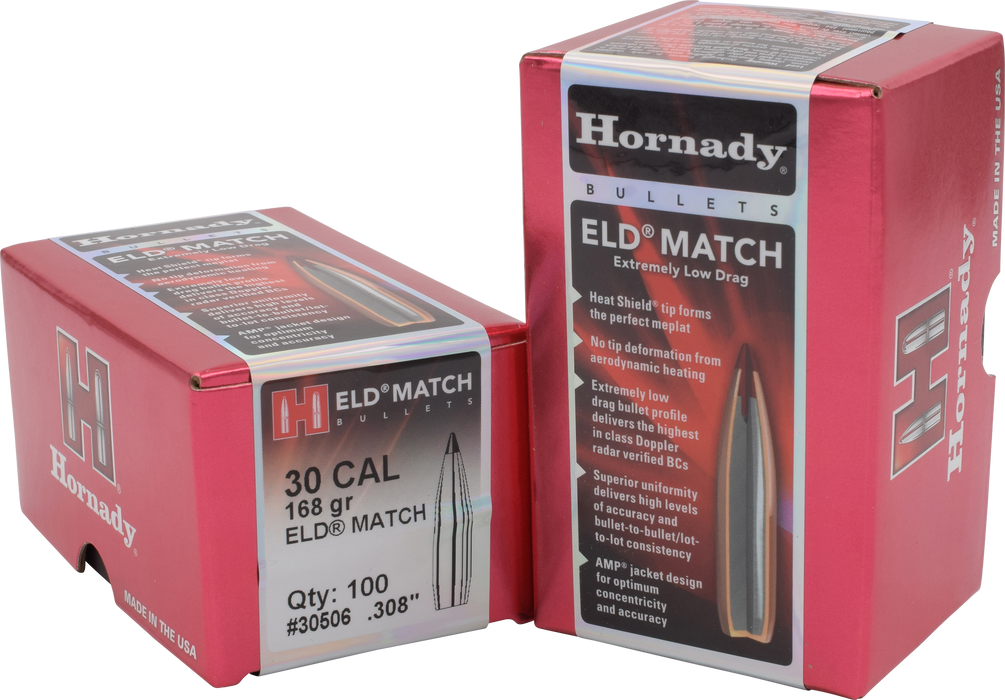 Hornady Eld Match, Horn 30506  Bull .308 168 Eld-m             100/15