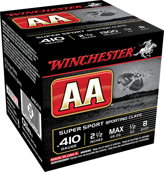 Winchester Ammo Aa, Win Aasc418    Aa Spt Cly    1/2     25/10