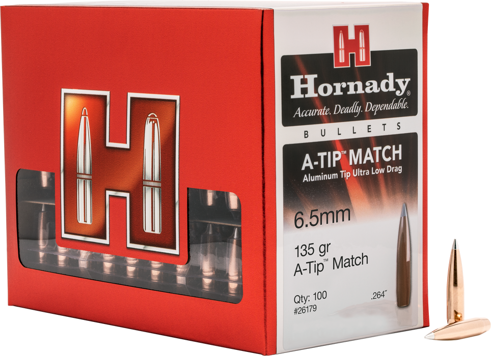 Hornady A-tip, Horn 26179  Bull .264 135 A-tip Match       100/10