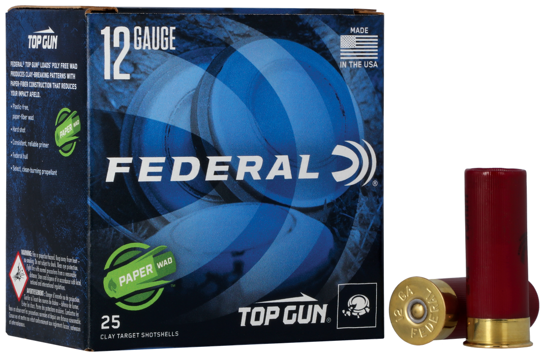 Federal Top Gun, Fed Tg12ws275  Paper   12  2.75  1oz      25/10