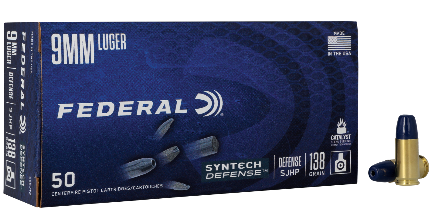 Federal Syntech, Fed S9sjt2       9mm       138 Sjhp Syn    50/10