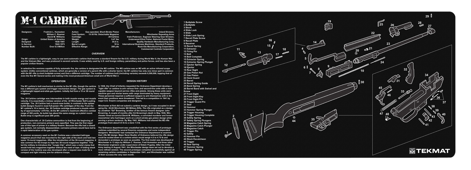 Beck Tek, Llc (tekmat) Original Cleaning Mat, Tekmat Tekr36m1carb     M1 Carbine