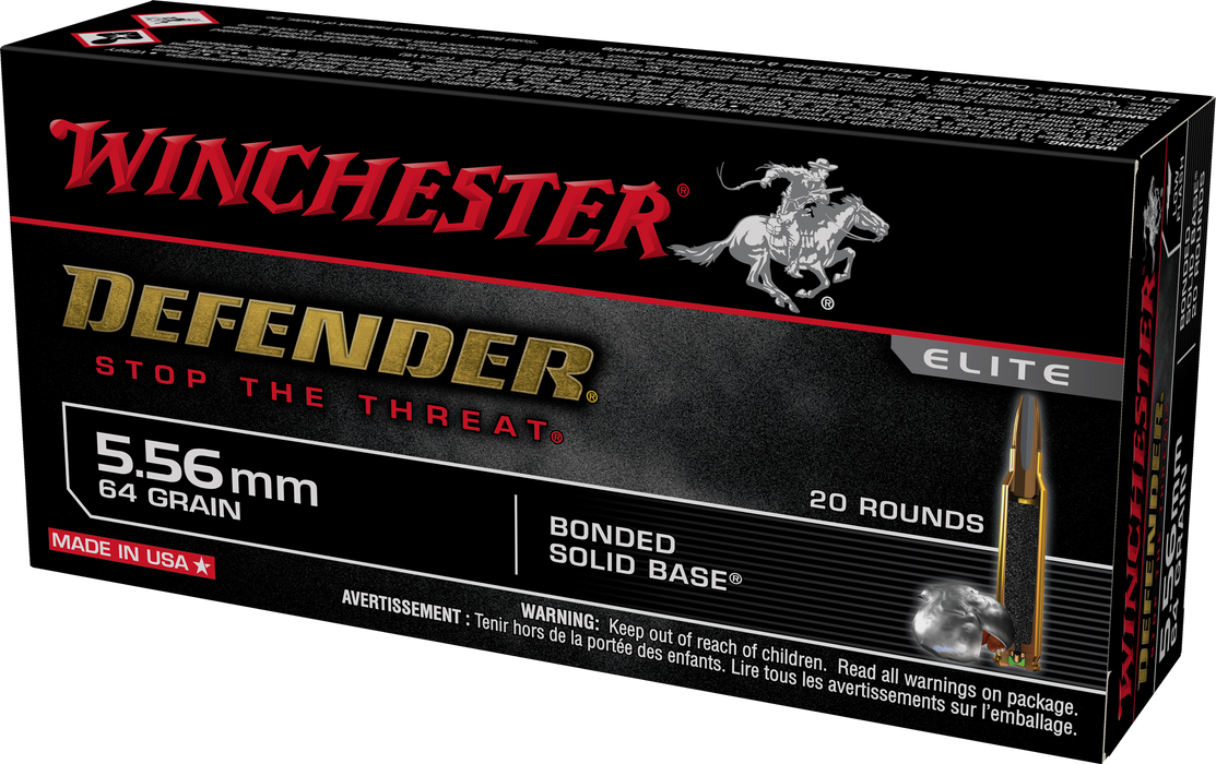 Winchester Ammo Defender, Win S556pdb       5.56    64 Bsb     20/10  Dfnd