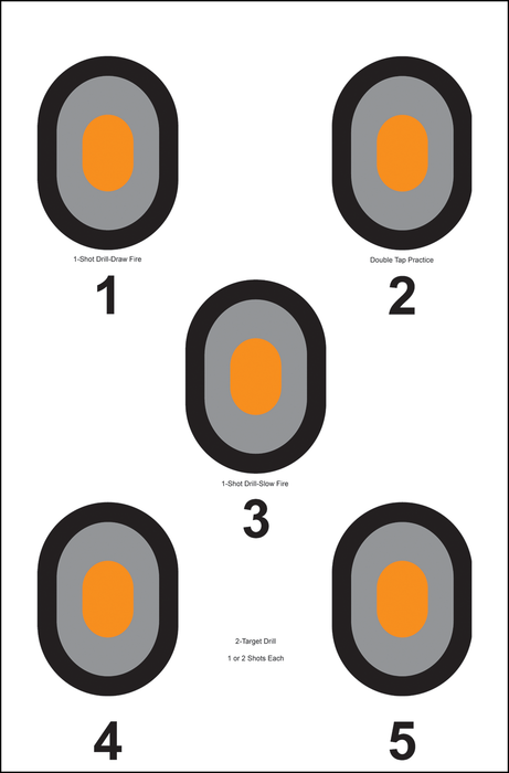 Action Target Inc 5 Bull's Eye Target, Action 530oc100 Ornge Cntr-5 Bllsye Target  100 Bx