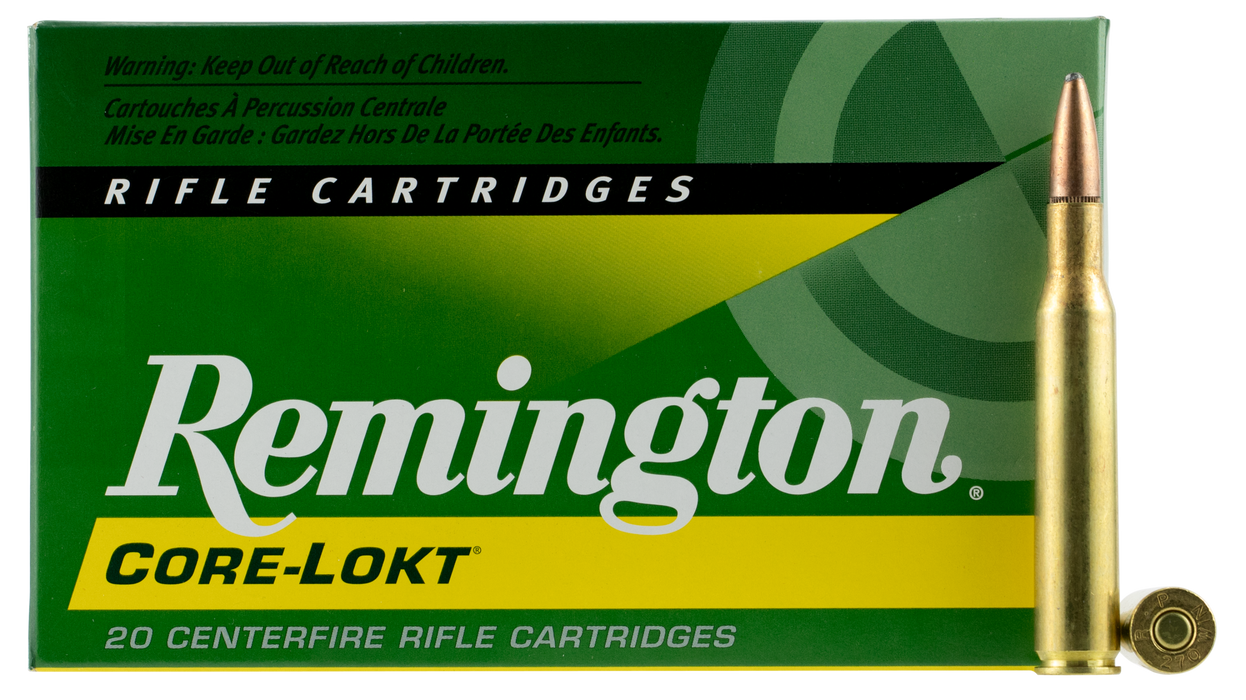 Remington Ammunition Core-lokt, Rem 27808 R270w2  270      130 Pspcl        20/10