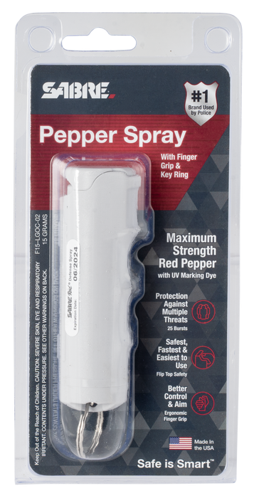 Sabre Flip Top, Sec F15lgoc02 Gray Flip Top Pepper Spray