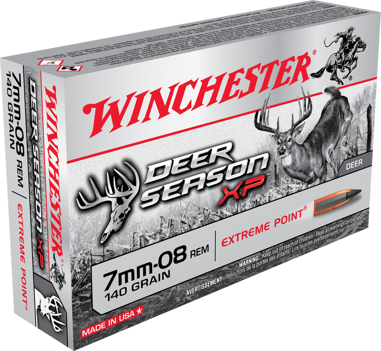 Winchester Ammo Deer Season Xp, Win X708ds        7mm08  140ext      20/10  Deer