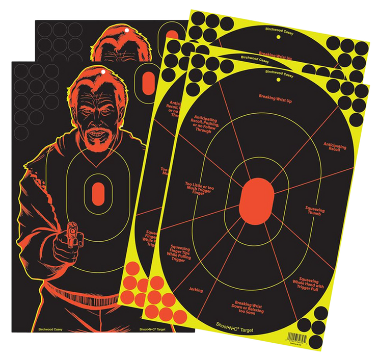 Birchwood Casey Shoot-n-c, Bir 34630 Shoot-n-c 12x18 3trainer/2badguy Targets