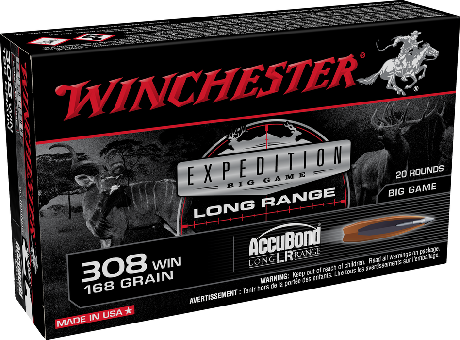 Winchester Ammo Expedition Big Game, Win S308lr        308    168ablr     20/10