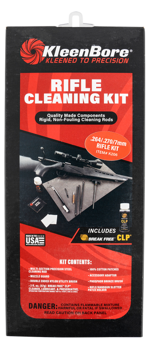 Kleen-bore Classic Cleaning Kit, Kln K206    .264/.270/7mm Rifle
