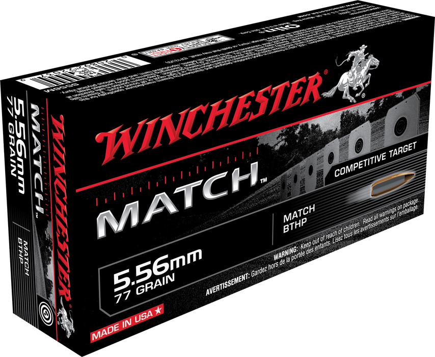 Winchester Ammo Match, Win S556m         5.56    77 Match   20/10