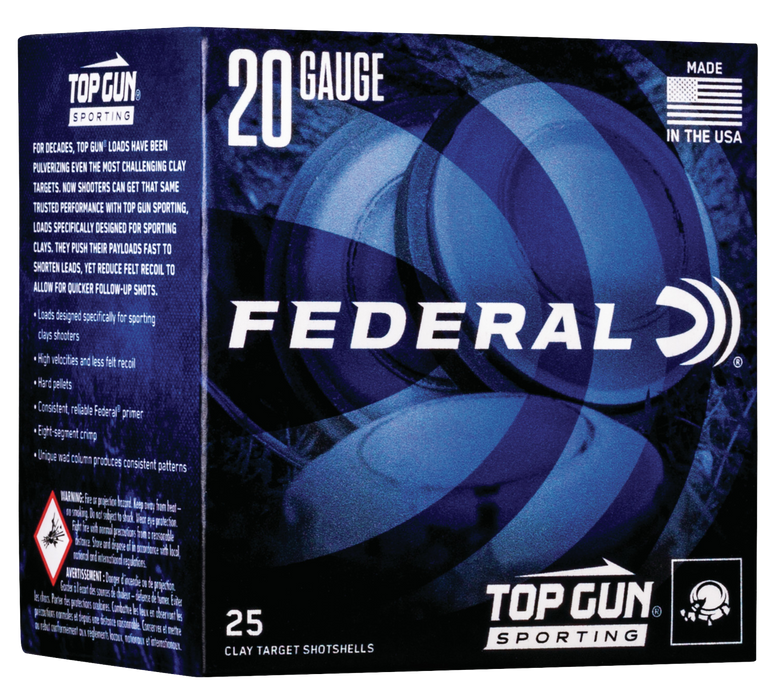 Federal Top Gun, Fed Tgs22475   Top Gun 20 2.75 7/8        25/10