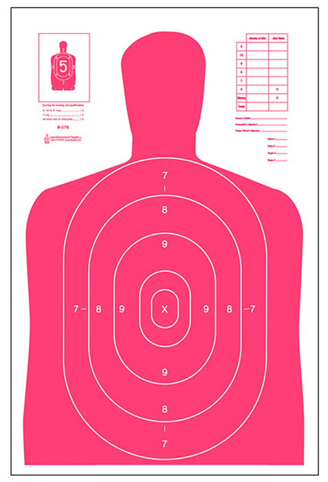 Action Target Inc B-27e, Action B27erd100  Hivis Flrscnt Red Trgt    100 Bx