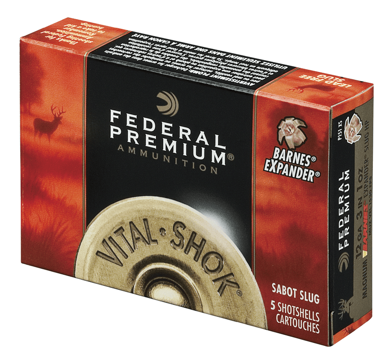 Federal Premium, Fed P151tc    Vtlshk 3in Cop Sab Slug      5/50