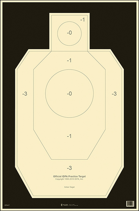 Action Target Inc Military, Action Idpa-p-100 Paper Targets             100 Bx