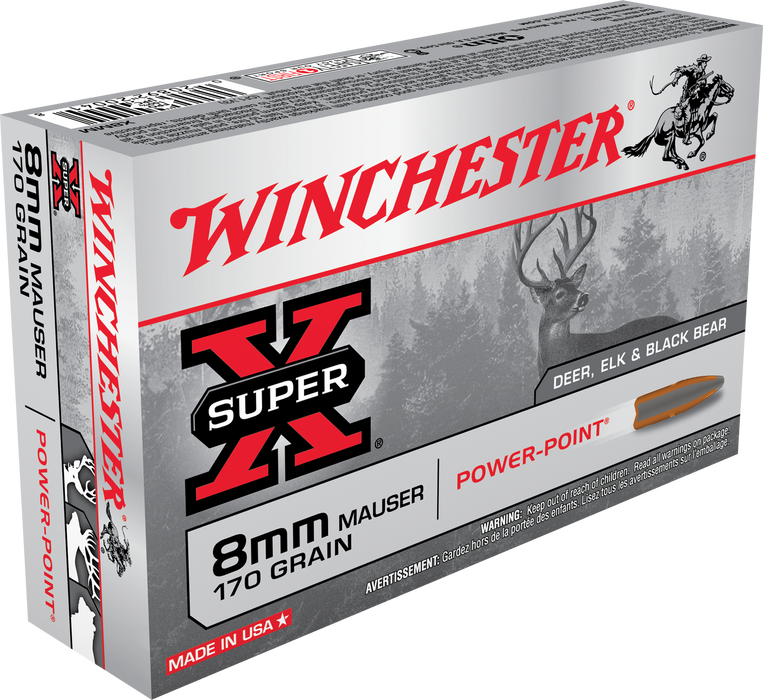 Winchester Ammo Super X, Win X8mm          8mmmsr 170pp       20/10