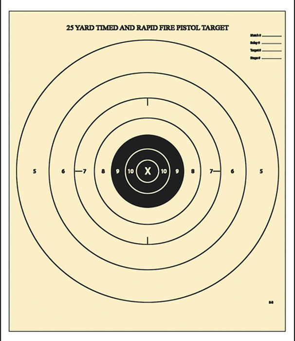 Action Target Inc B-8, Action B-8-100   Bullseye Paper Targets     100 Bx