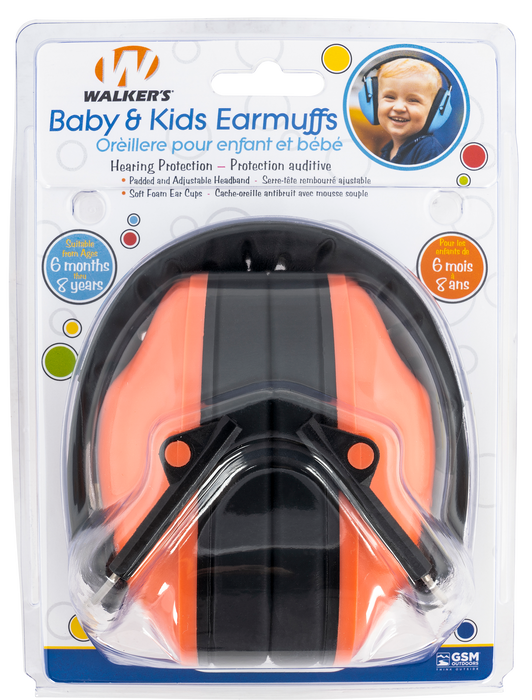 Walkers Game Ear Folding Passive Muff, Wlkr Gwp-fkdm-cor   Passive Fld Kid Muff Coral