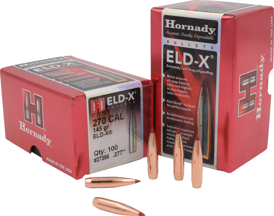 Hornady Eld-x, Horn 27356  Bull .277 145 Eldx              100/15