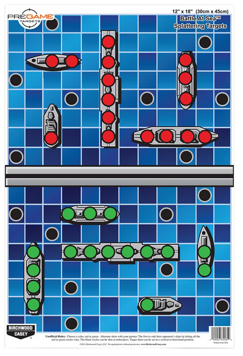 Birchwood Casey Pregame, Bir 35560 Pregame 12x18 Battle At Sea          8pk