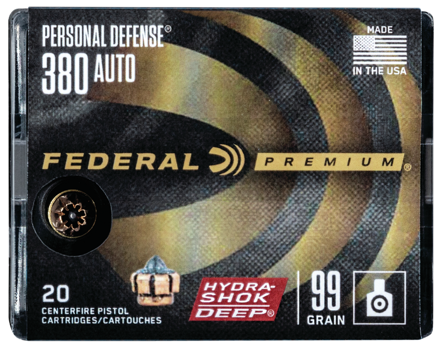 Federal Premium, Fed P380hsd1     380        99 Hs Deep     20/10