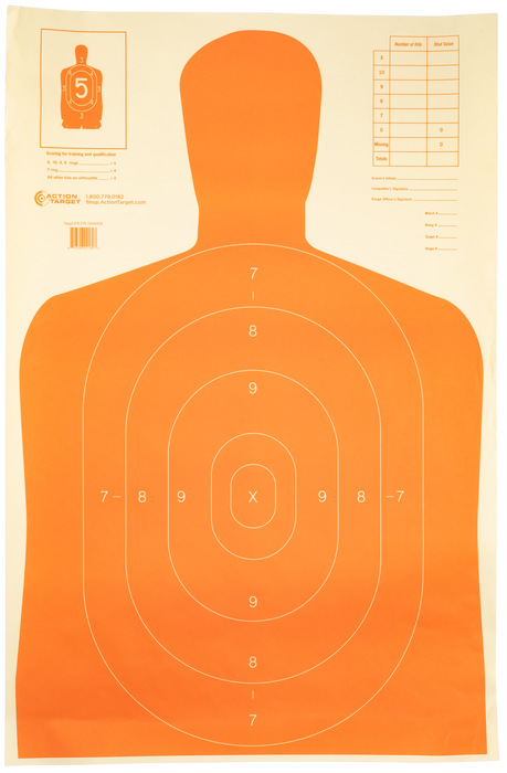 Action Target Inc B-27e, Action B-27e Orange     Targets             100 Bx