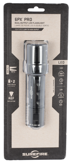 Surefire 6px, Sf 6px-d-bk    6px Pro 6v 15/600 Lu Wh Led Blk