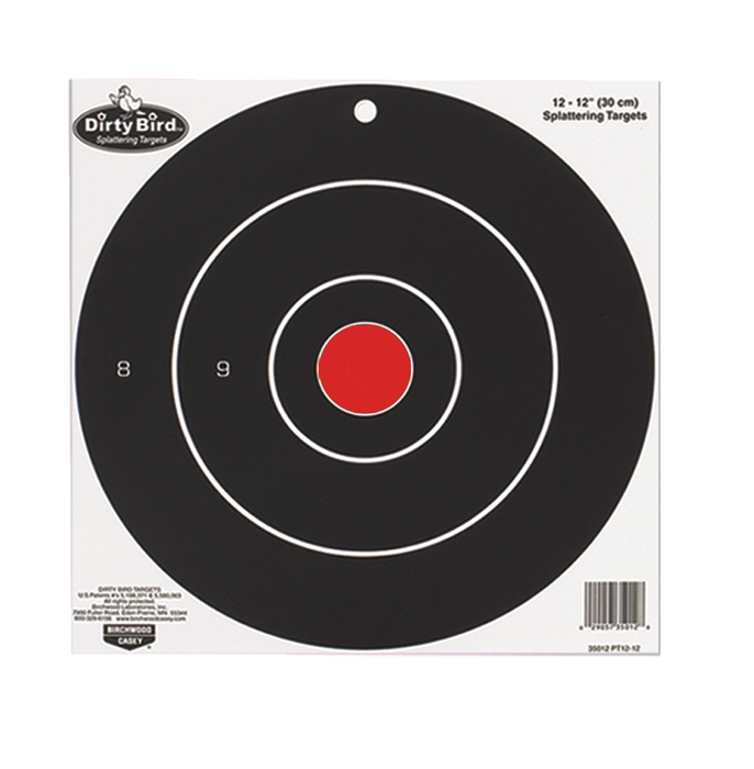 Birchwood Casey Dirty Bird, Bir 35012 Dirtybird 12"  Bullseye             12pk